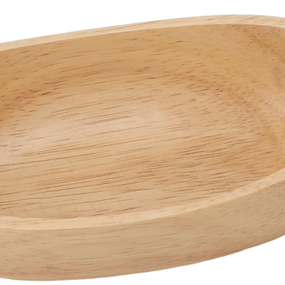 Multi Usage Wooden Fruit Bowl Boat Outline Smooth Snack Container Large-capacity Thickened Food Platter Vegetable Salad