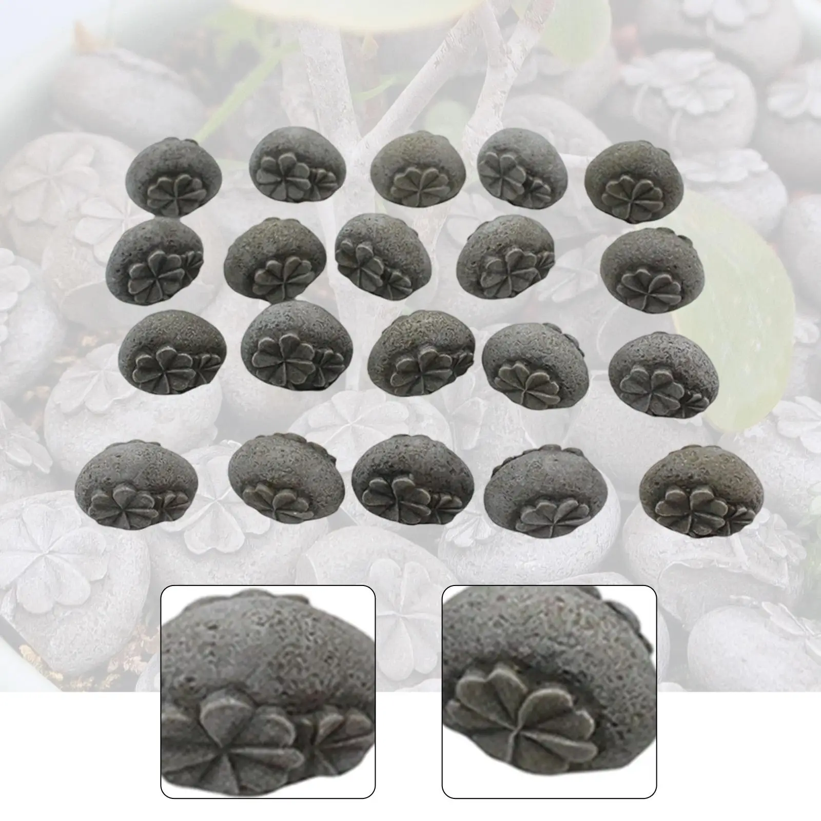Artificial Stone Garden Decor Resin Pebble Pot Topper for Indoor Plants Landscaping Aquarium Walkway Decorative Accessory