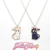 Sailor Moon Cats Luna Necklaces Cartoon Anime Derivative Peripherals Women Fashion Jewelry Girls Cute Necklace Birthday Gifts