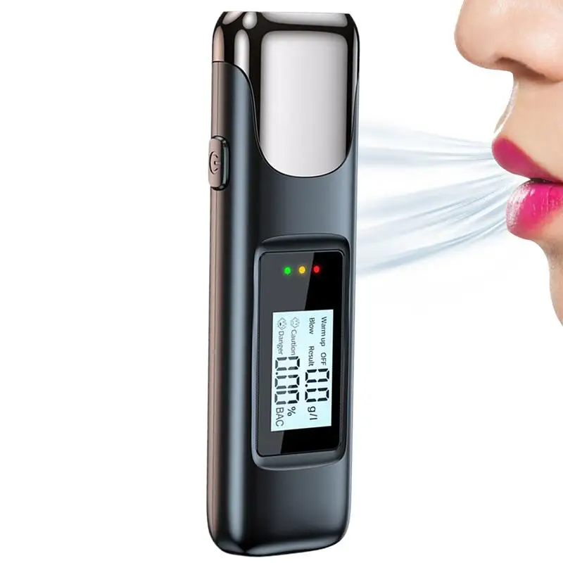 

Alcohol Breathalyzer Tester Digital LCD Display High Sensitivity Battery Powered Alcohol Checker Alcohol Checker Drinking