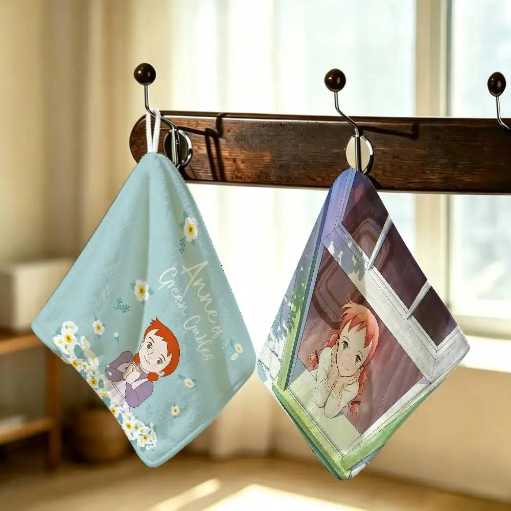 anne of green gables Polyester Cotton Daily Towel Hanging Kitchen Hand Wiping Cloth Durable for Whole House Use