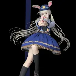 Japan Cosplay Zootopia Judy Rabbit Police Officer Adult Lolita Cos Dress Halloween Party Suit Girls Parent-Child Holiday Cos