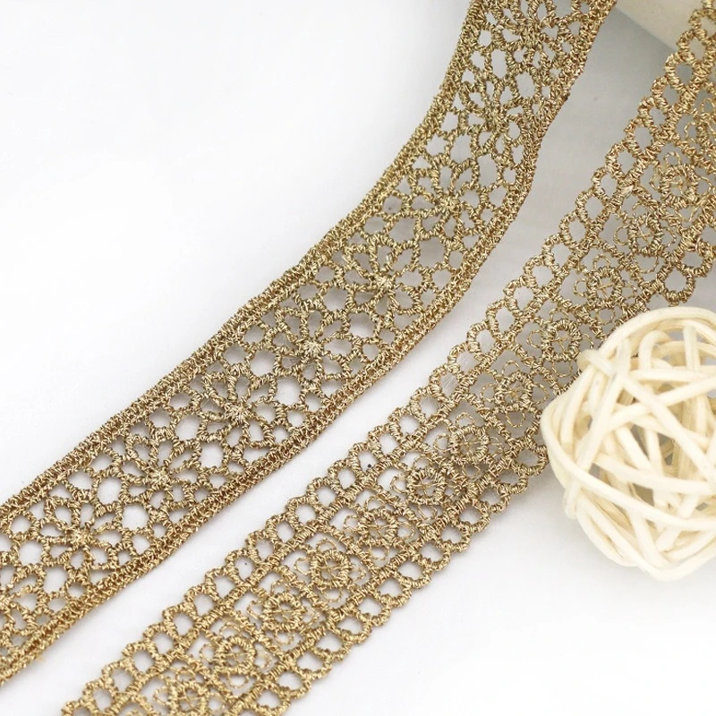 1 Yards Gold Thread Lace DIY Accessories Ribbon Lolita Clothing Accessories