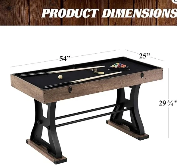 Multiple Styles Pool Tables with Complete Billiard Accessory Sets, Perfect for Family Game Rooms