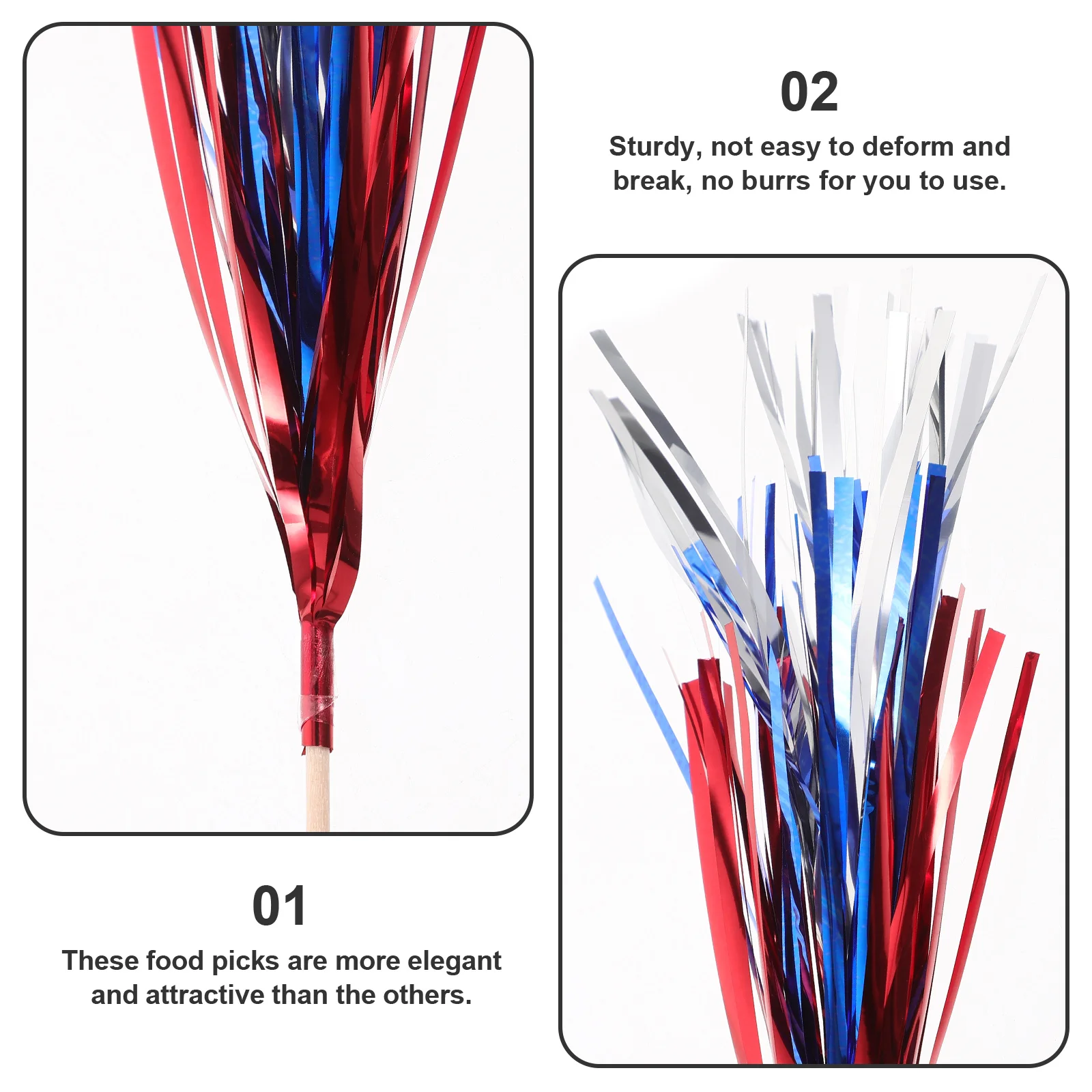 

100Pcs Fruit Pick Wood Mini Cocktail Picks Snack Dessert Food Picks Party Supplies Fruit Pick Sandwich Toothpicks