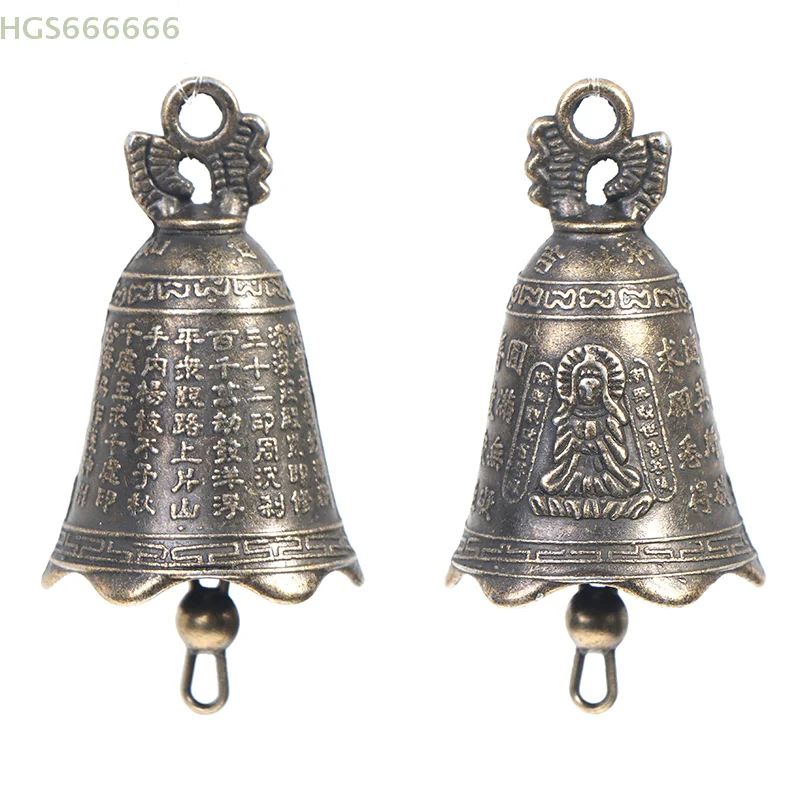 

1/2 Antique Clock Chinese Dragon Clock Wind Bell Pendant Mini Guanyin Bell Small Clock Decoration