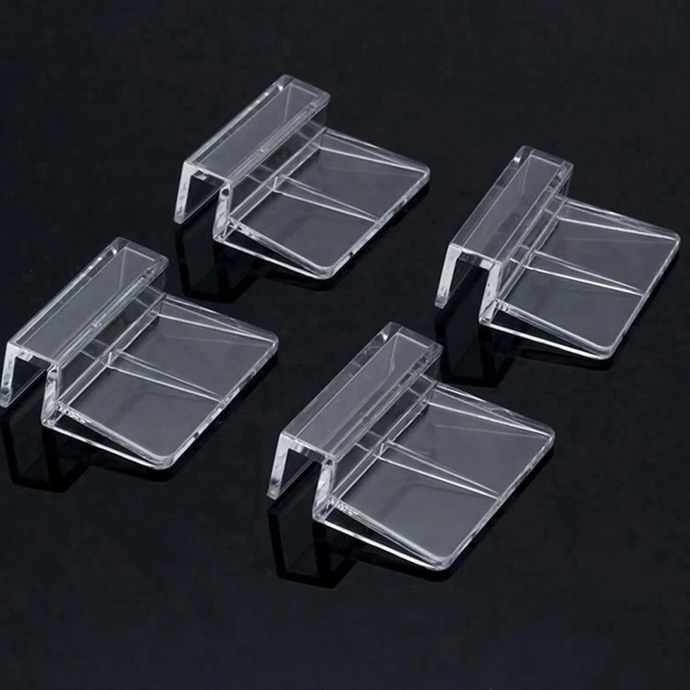 

15 Pcs Aquarium Stand Fish Tank Acrylic Support Brackets Clear Rack Accessories Cover Clips Glass Rimless Shelves Practical