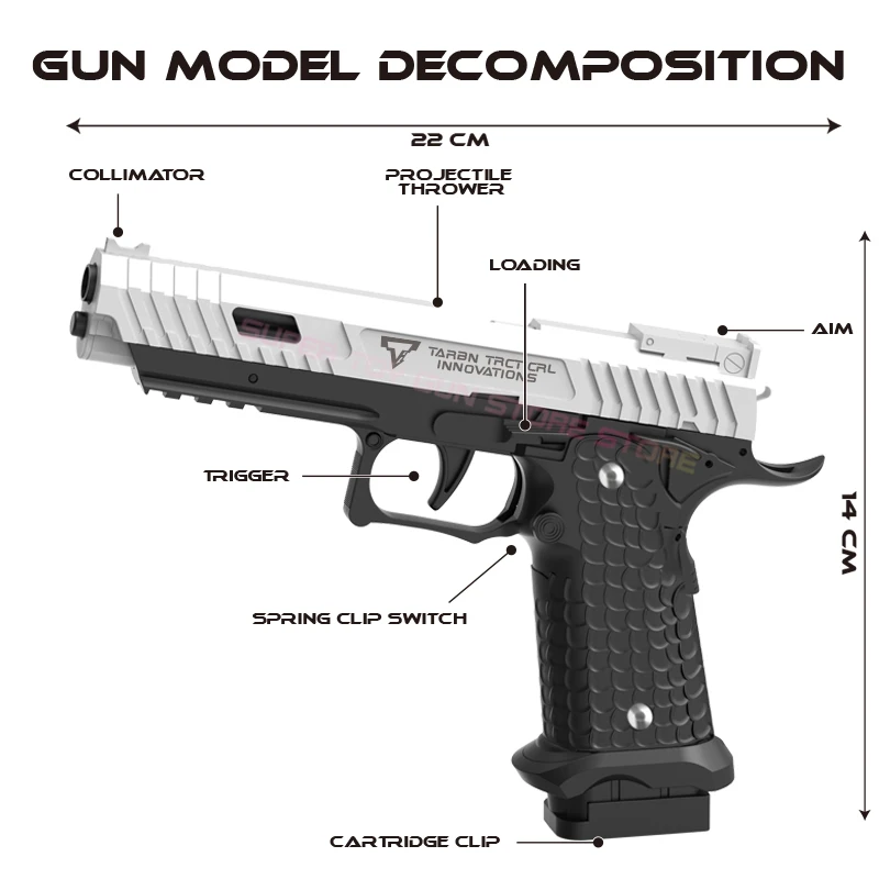 2025.Pistola giocattolo Desert Eagle 2011 Pistola lancia continua Guscio vuoto Appeso Ruota sinistra Pistola Lanciatore Pistola finta