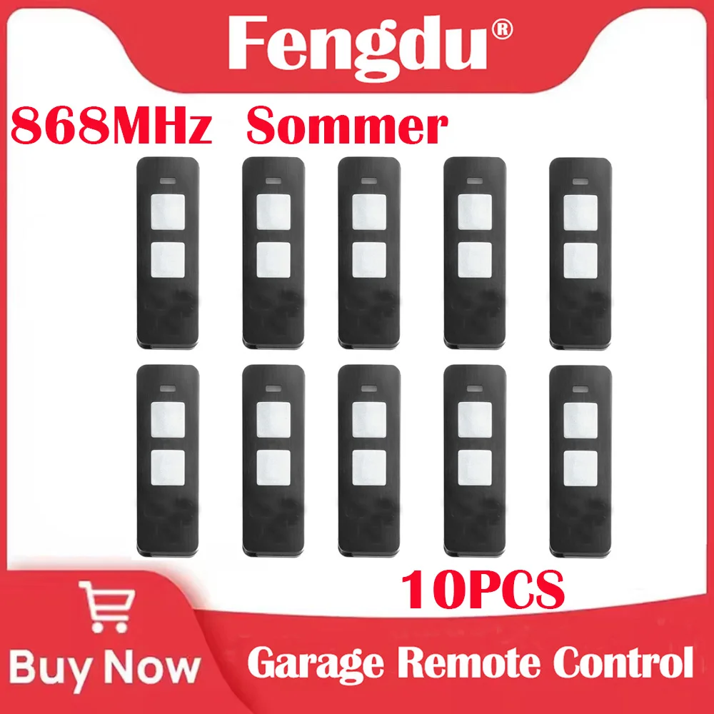 

10PCS SOMMER Pearl 4018V000 4/4015862001900/S10019-0001 Garage Door Remote Control 868MHz Compatible with Sommer Garage Openers