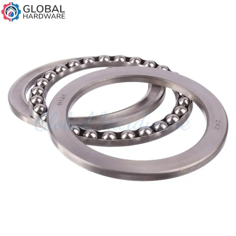 플랫 베어링 51126은 주로 축방향 및 단방향의 무거운 하중을 견디는 데 사용됩니다.