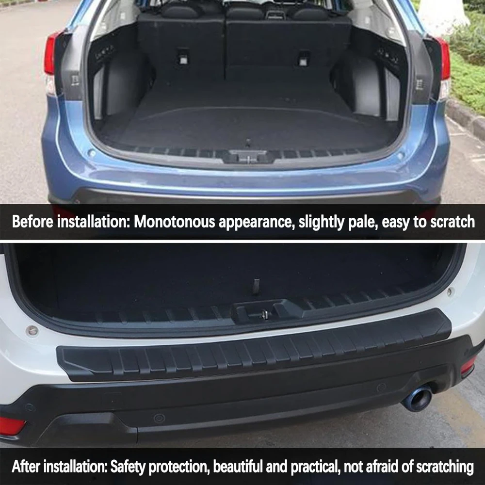 For Subaru XV Crosstrek Outback Forester 2013-2023 Car Rear Bumper Protector Trim Cover Scratch Resistant Trunk Door Protection