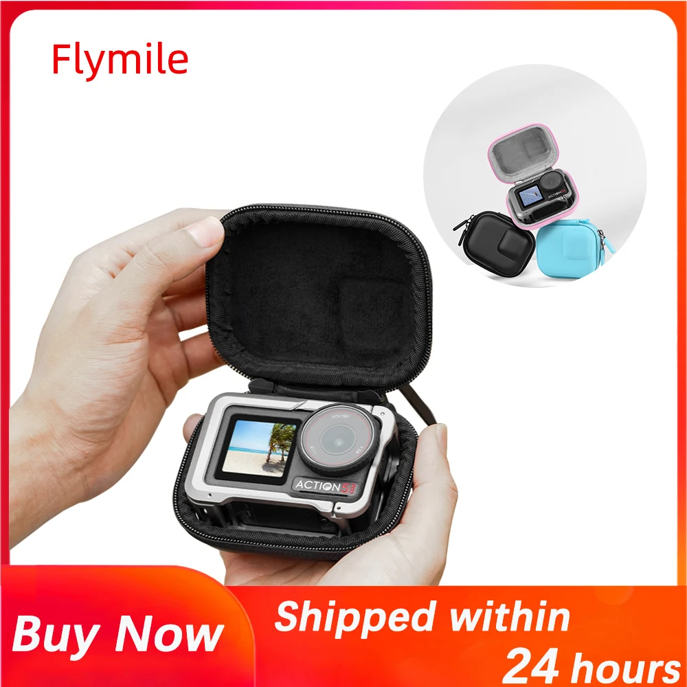 Mini Bag Case for DJI Osmo Action 5 Pro 4/GoPro/Insta360 Ace Pro 2,Shockproof Protective Storage Pouch Compatible Camera Cage