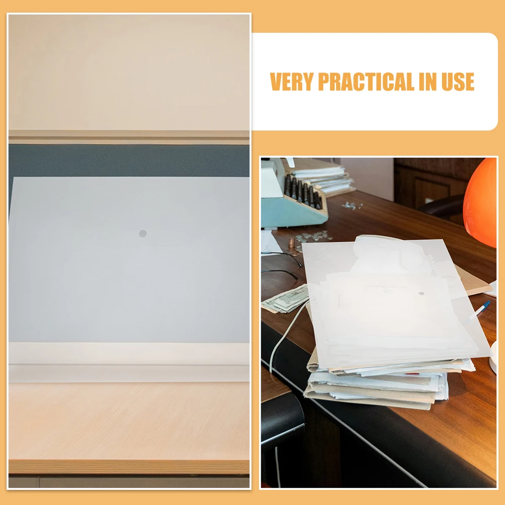 

20pcs Plastic Envelopes Button Design Thick Pp Document Folders Office File Organizers A3 Transparent Snap Button File