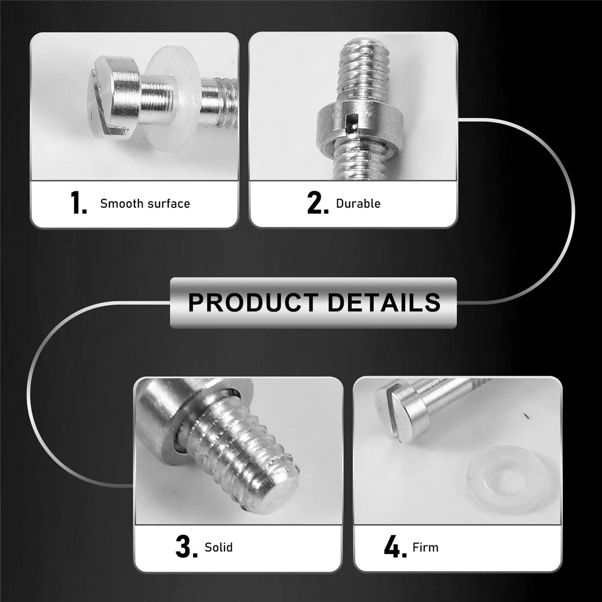 4Pcs M2.5x18.5mm Turntable Phonograph Screws,Hardware Replacement Headshells Cartridge Stylus Mounting Vinyl LP Record Player