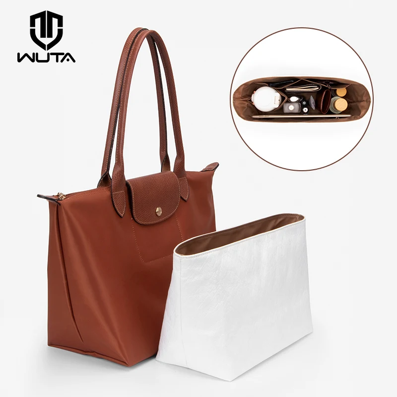 Dupont Paper Bag Organizer For Longchamp S/M/L Ultra Light Tote Bag Purse Insert Handbag Liner Storage Inner Bag Shaper