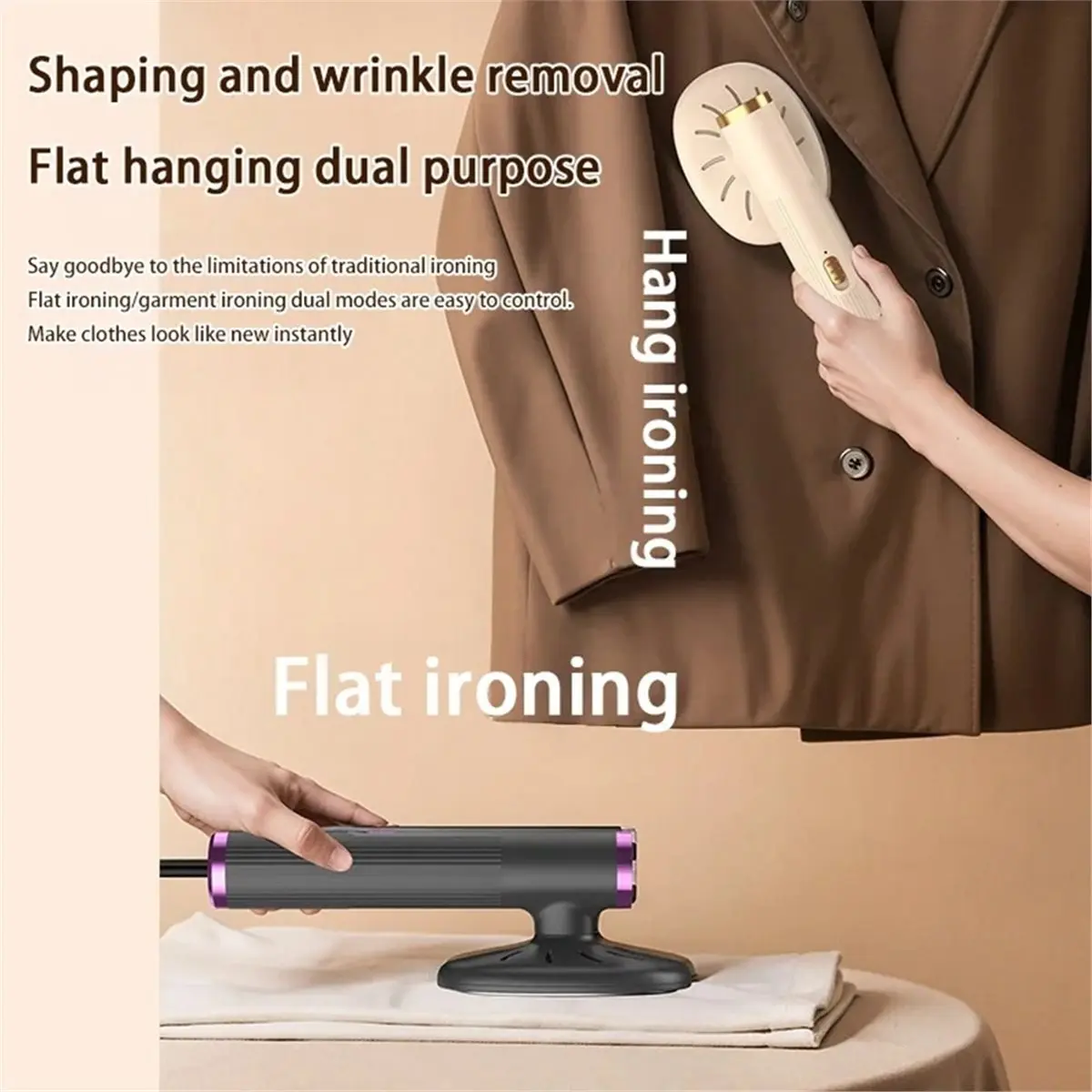 [Vend for]Portable Iron USB Mini for Clothes Fast Heating Travel Garment Fabric Press Machine with Handle A