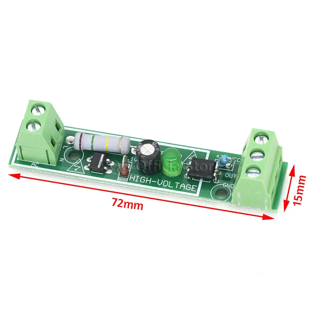 1-Bit AC 220V Optocoupler Isolation Module Voltage Detect Board Adaptive 3-5V For PLC Isolamento Fotoaccoppiatore Module