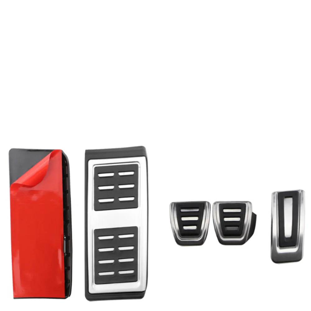 Stainless Steel Pedal Set for A3 For 8V For Golf 7 & 8 Manual and Rest Foot Pedal Upgrade for Enhanced Grip and Aesthetic