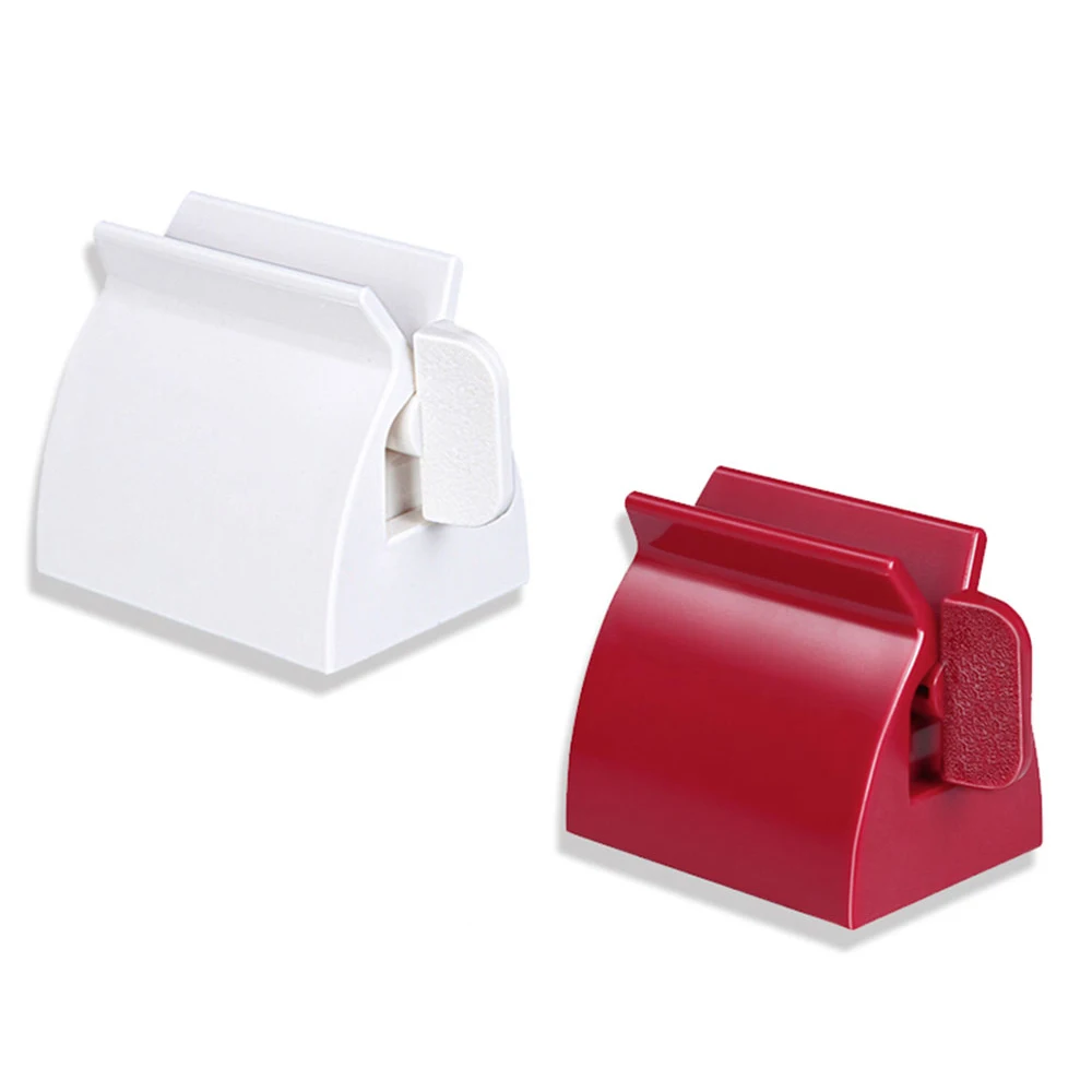 1pcs White/Red Rolling Toothpaste Tube Squeezer ABS Toothpaste Cosmetic Seat Dispenser Holder Stand Bathroom Accessories