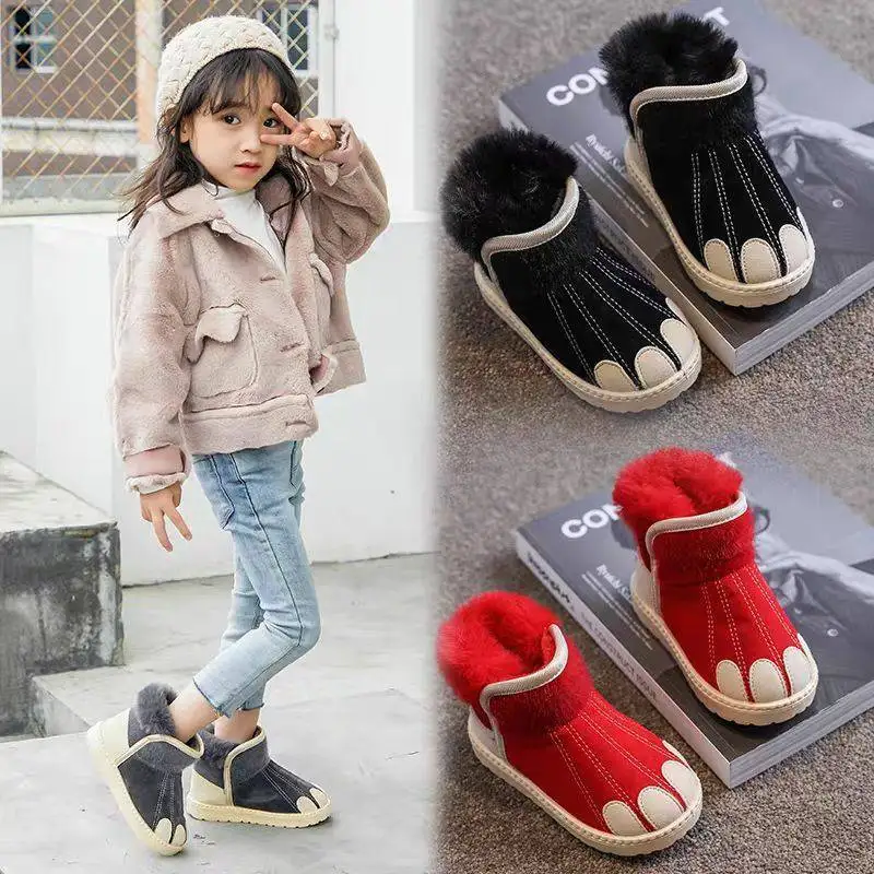 Children Snow Boots Baby Anti Slip Boys Boots Plush Warm Girl Cotton Boots for Kids Girl Winter Shoe for Girl Botas Niña 2024