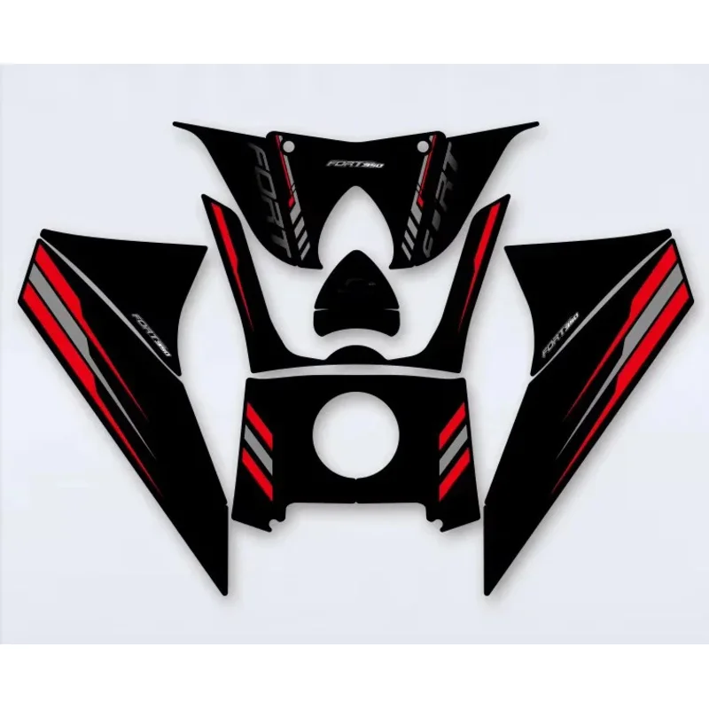 For QJMOTOR FORT 350 Motorcycle Tank Pad Protector Adhesive Decals Leather Glaze Accessories
