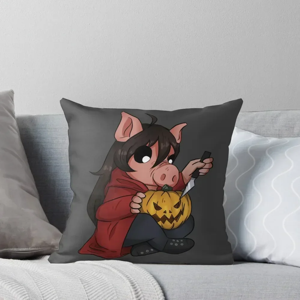 Halloween Piggy! Throw Pillow Bed pillowcases Embroidered Cushion Cover pillow