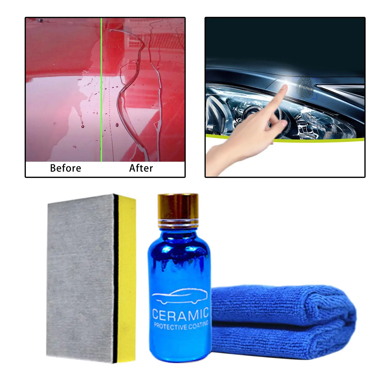 9H 30ml Car Nano Ceramic Coating Kit Super Hydrophobic Paint Anti Scratch