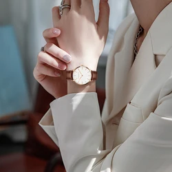 Women Watches Creative Top Brand Japan Quartz Movement Watch Fashion Simple Causal Leather Strap Female Waterproof Wristwatches