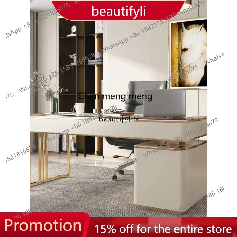 

Новый стиль, легкий роскошный письменный стол, бытовой итальянский минималистичный практичный компьютерный стол, простой и современный s8350