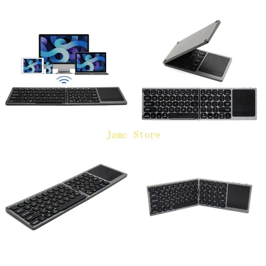 

LX0B Folding Keyboard BluetoothCompatible Wireless Keyboards Mini Keypad Rechargeable