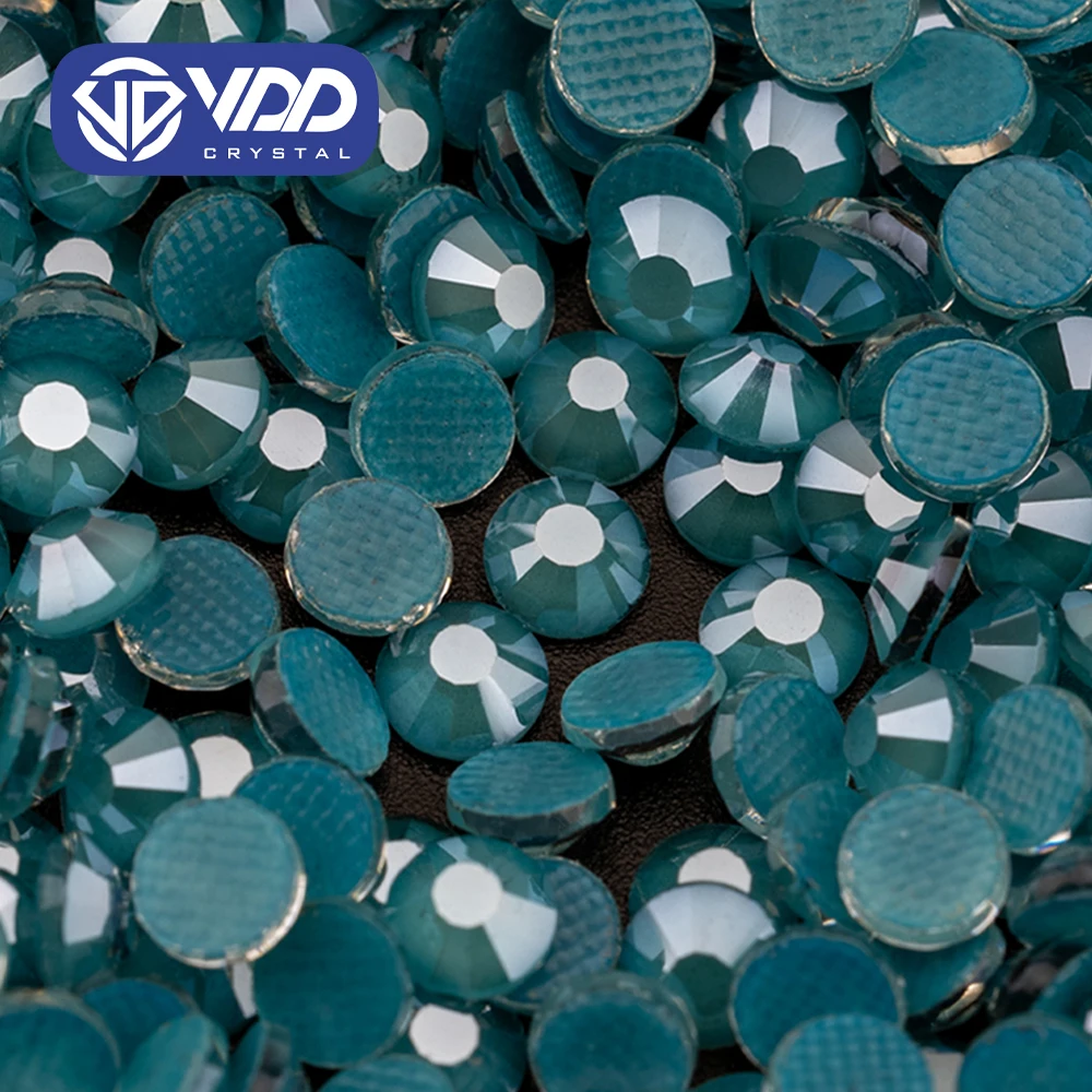 VDD 391 R.H Lake Crystal Hot-Fix Rhinestones High Quality Glass Crystal Flatback Strass Stones Hotfix-391