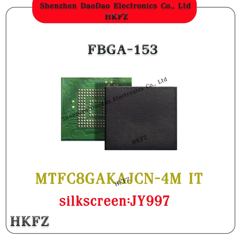 

MTFC8GAKAJCN-4M IT Silkscreen JY997 FBGA-153 Flash Memory Chip IC New Original