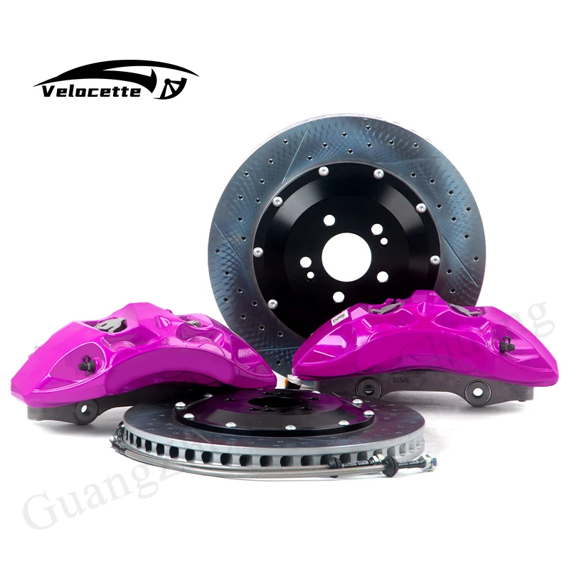 اكسسوارات السيارات الخارجية الجبهة الفرامل الفرجار 8N 10 بيستونز الجانب مكبح قرصي الفرجار الجمعية غطاء الفرجار تسلا نموذج Y