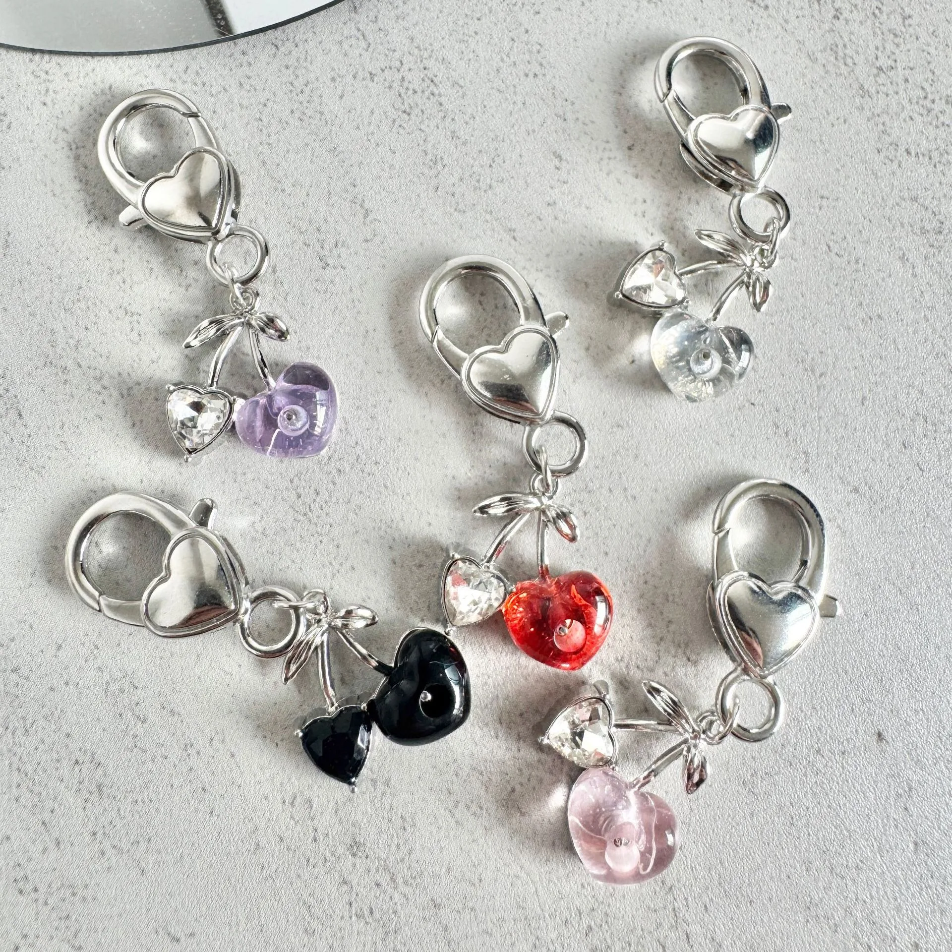 

4.5*1.8*0.5cm Heart Accessory Y2k Keychain For Accessories Present Purses