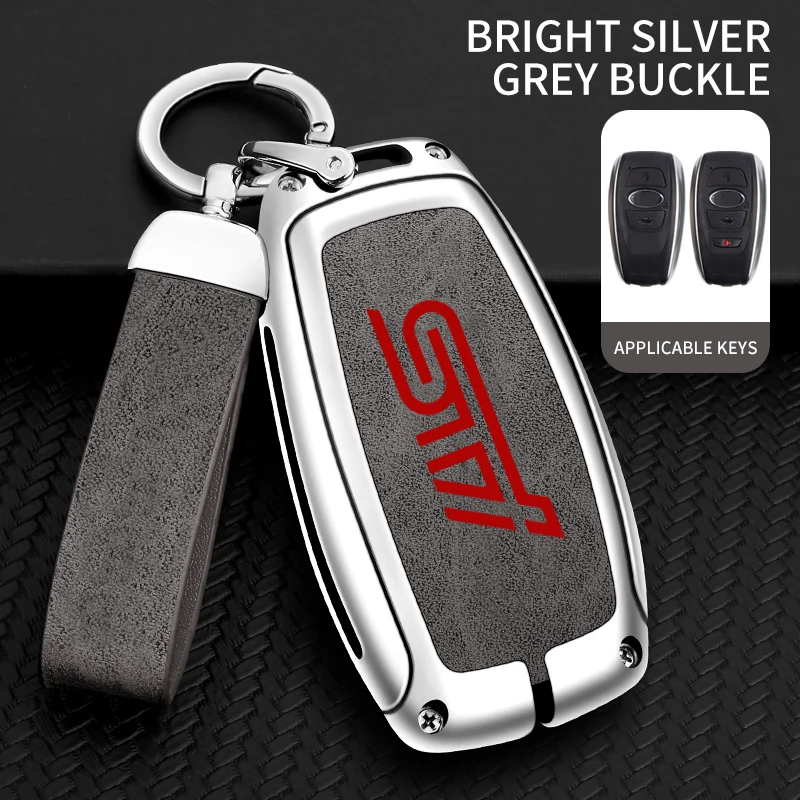 Car Zinc Alloy Key Case Bag For Subaru STI Brz Wrx Xv Ascent Forester Outback Impreza Legacy Car Key Metal Key Shell Accessories