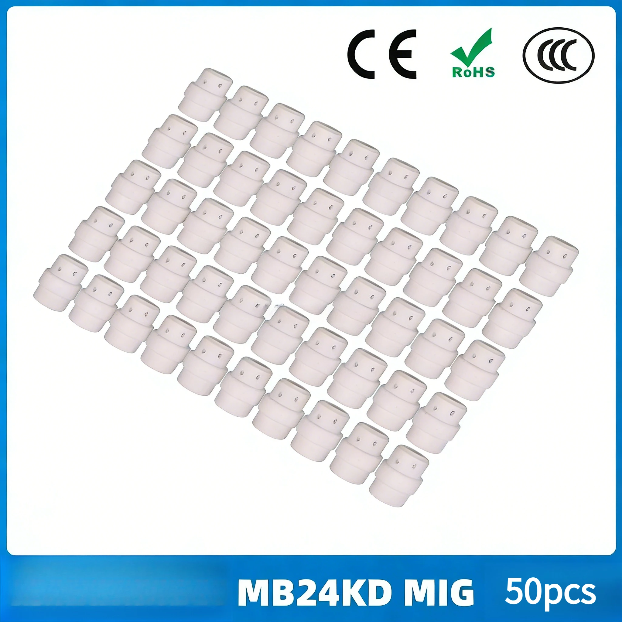 MB24KD welding gun splitter MIG connecting rod gas shielded welding gun accessories MB24 distributor conductive nozzle 50PCS