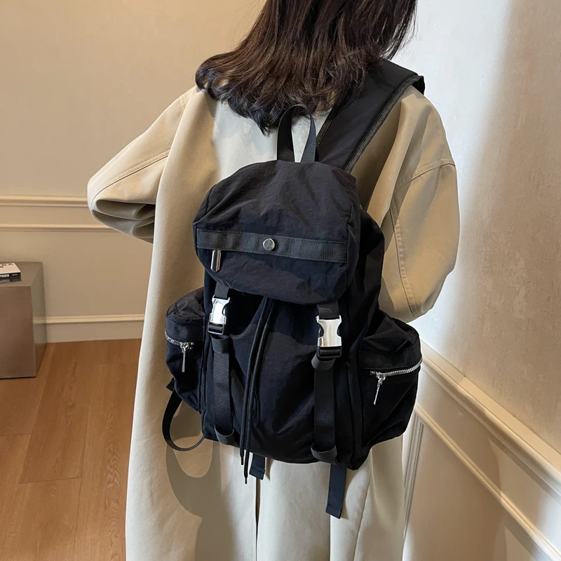 Hot Models Of Fashion Men And Women With The Same Models Of Large-capacity Shoulder Bags, Durable Casual Student Schoolbag
