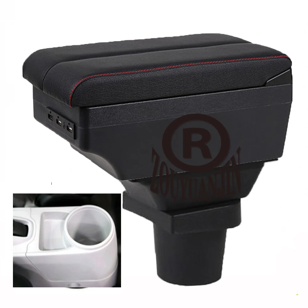 Honda CR-Z CRZ Armrest Box Elbow Rest Center Console Storage with Phone Charging USB Interface Cup Holder