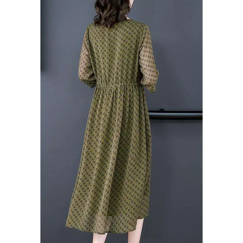 

High-End Exquisite Dstring Waist Long Dr Women's Premium Quali Linen Material A-Line Skirt Sle Comfortable Fit Dr