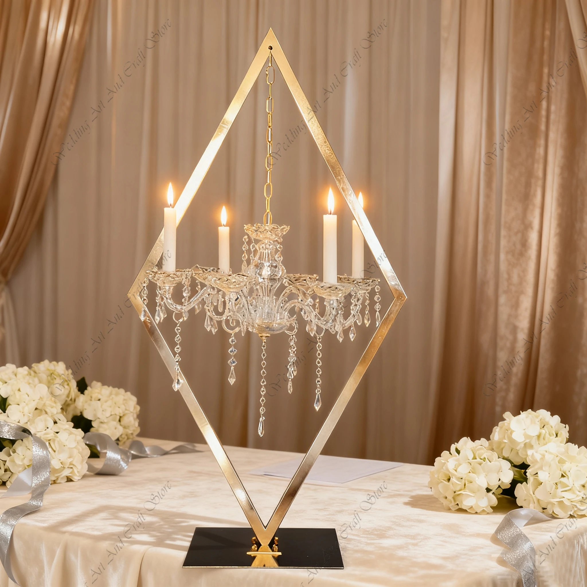 

5 шт. 110 см f30 Золотая акриловая металлическая хрустальная люстра подсвечник свадебный зал цветочный декор центральная подставка ivy204