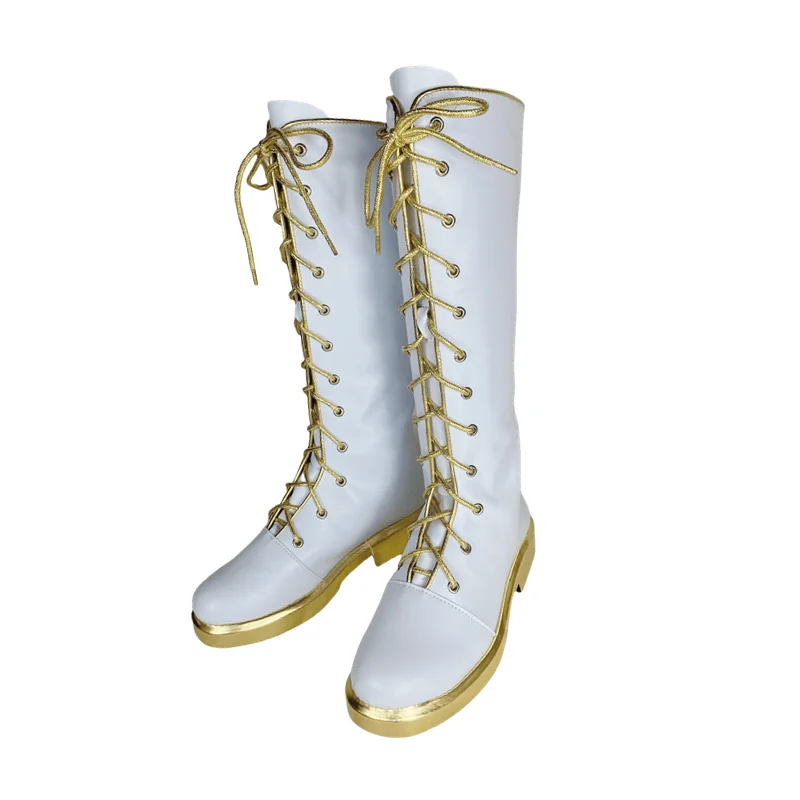 KPop Rumi Cosplay chaussures femmes bottes blanches Halloween carnaval fête chaussures de jeu de rôle