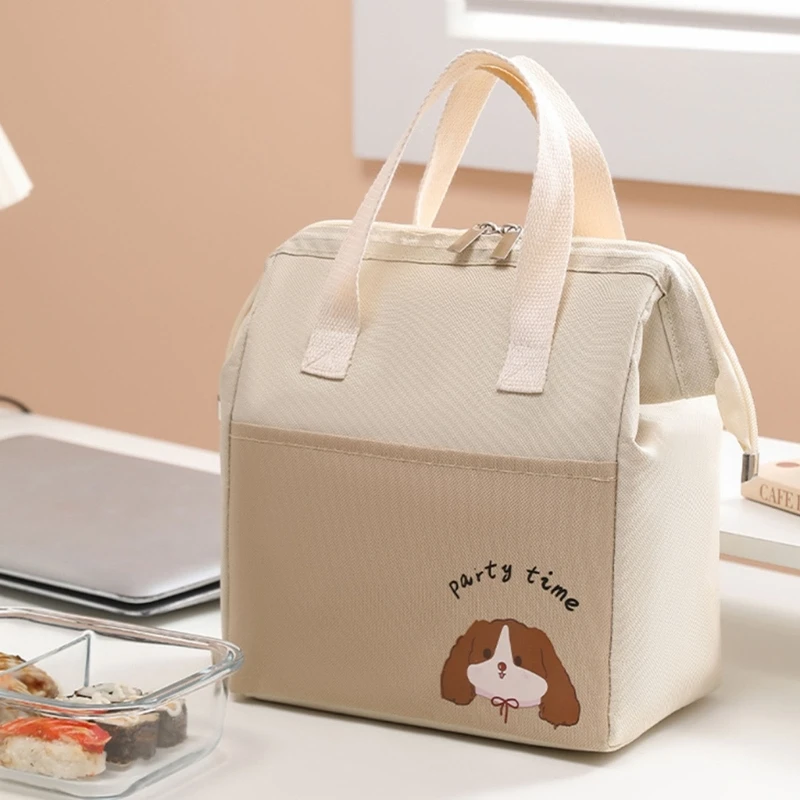Handheld Lunchbox Lunch Container Kühler Tasche Cartoon Lunchtasche Einfach zu tragen wiederverwendbares Mittagskoffer für 87 ha