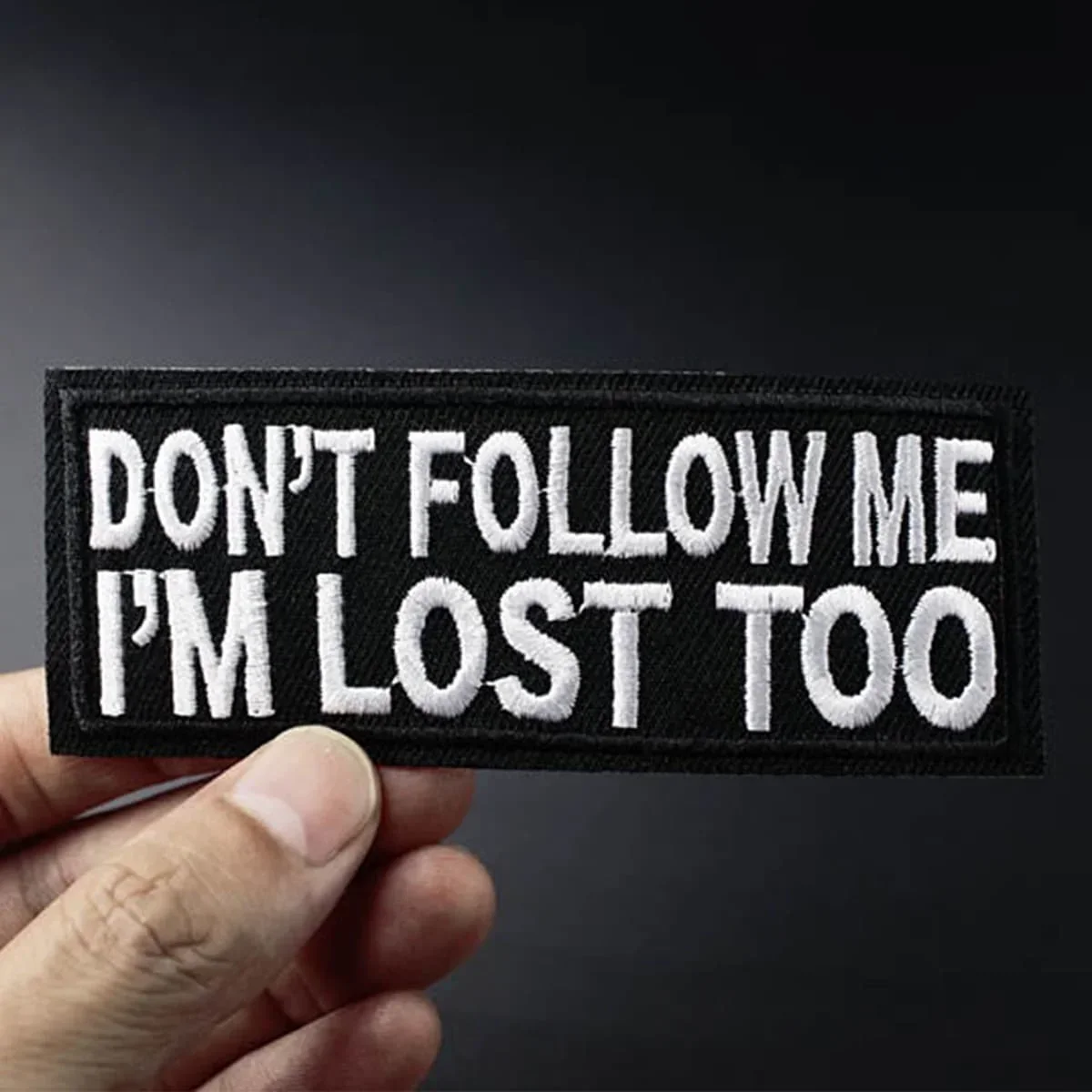 1 single vibrant black embroidered patch - easy to iron or sew with DIY crafts and design self-adhesive stickers