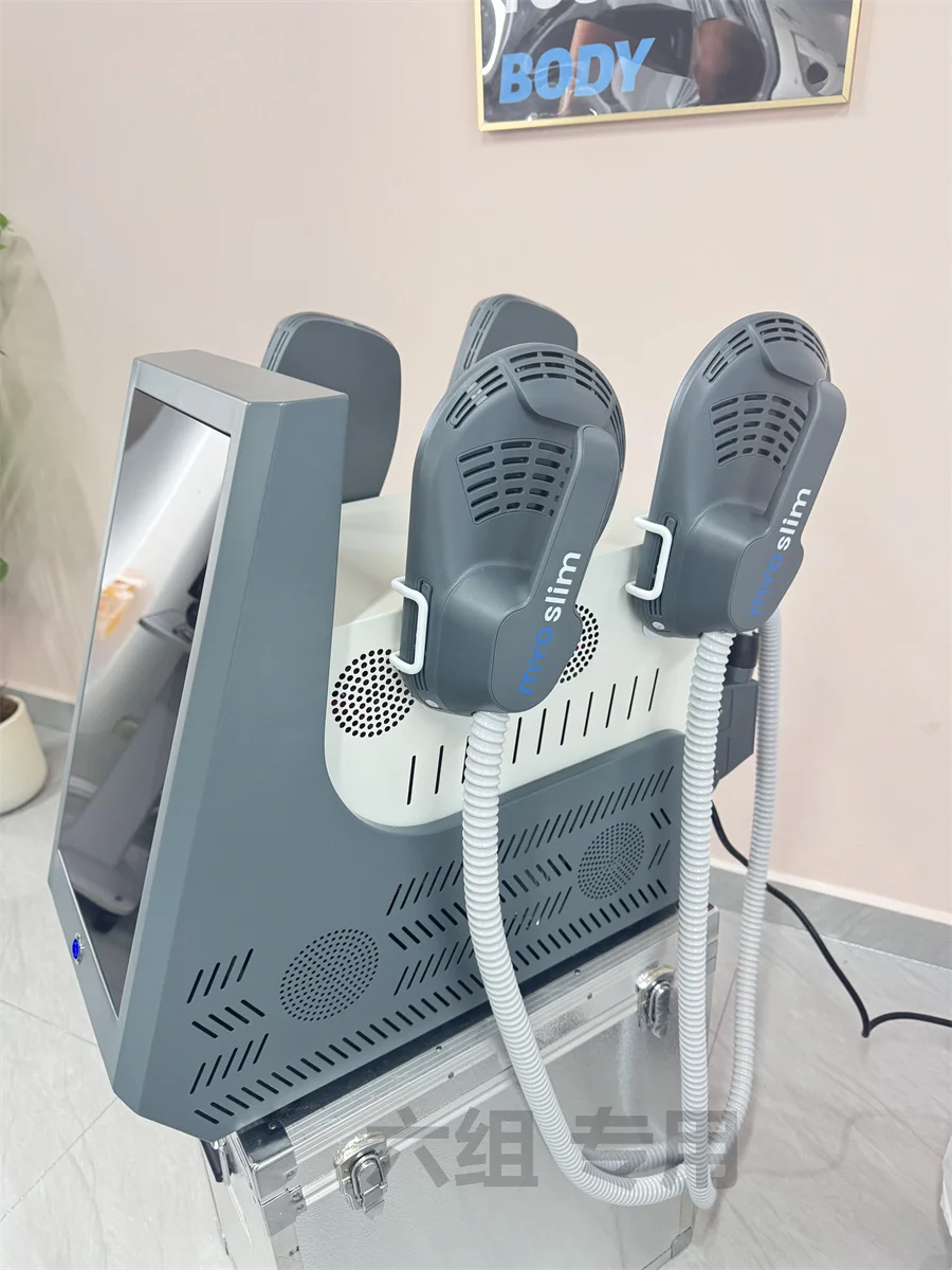EMS Body Sculpting Machine 15 Tesla Fat Weight Loss Muscle Stimulator with 5 Handles RF Slimming Electromagnetic Device for Fitn