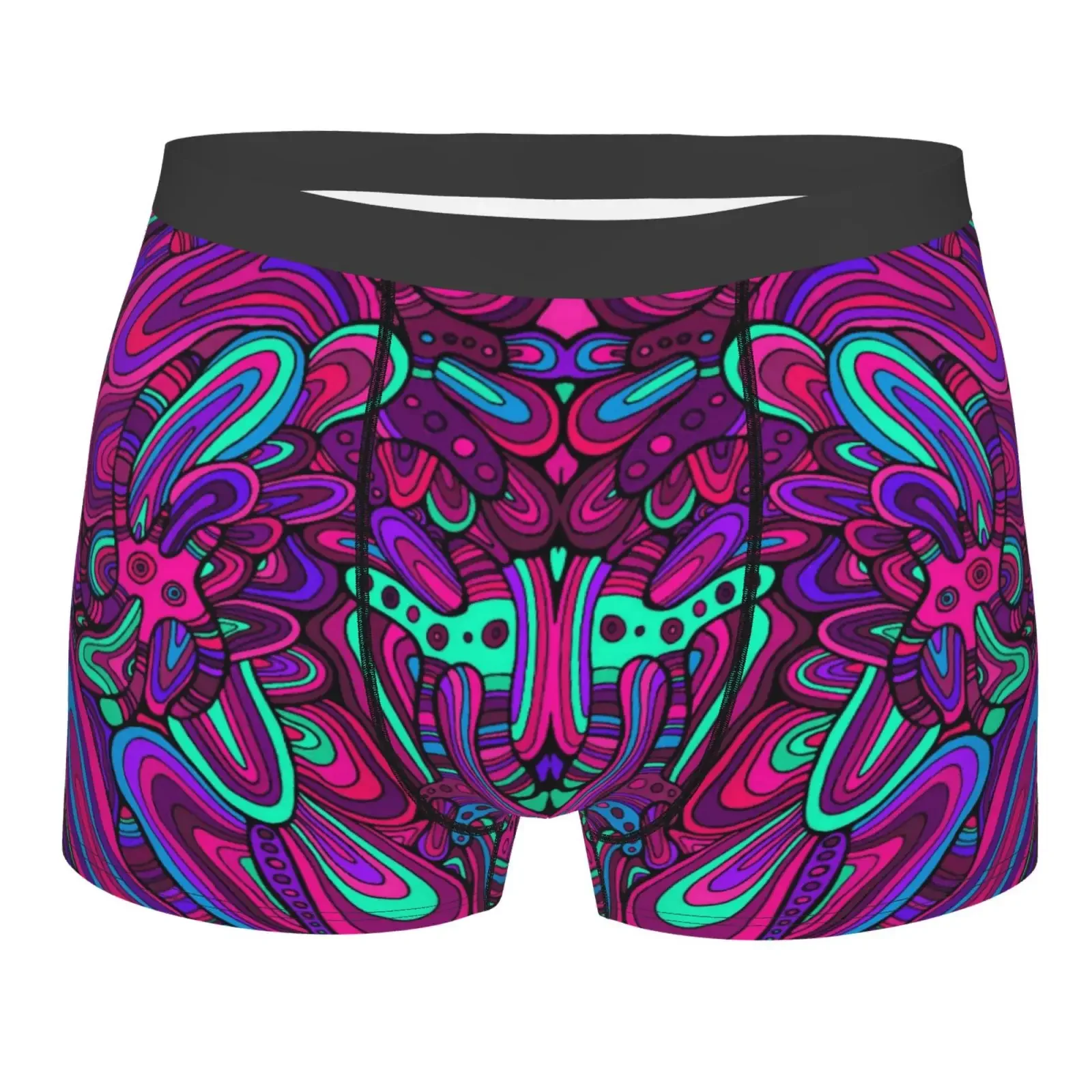 Rainbow Tie Dye Print Men's Underwear Healthy Soft Comfortable High-Quality Men's Briefs Stylish Trendy Casual Sports Panties