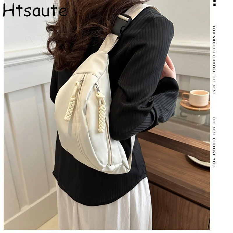 

New Fashion Nylon Chest Bags Fanny Packs For Women Casual banano mujer Fanny Pack Belt Bags Simple Trendy Shoulder Crossbody Bag