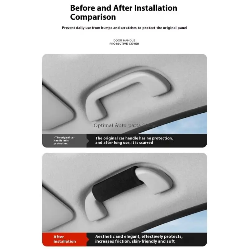 Universal Car Handle Protectors Non Slip Grip Interior Accessory Simple Installs
