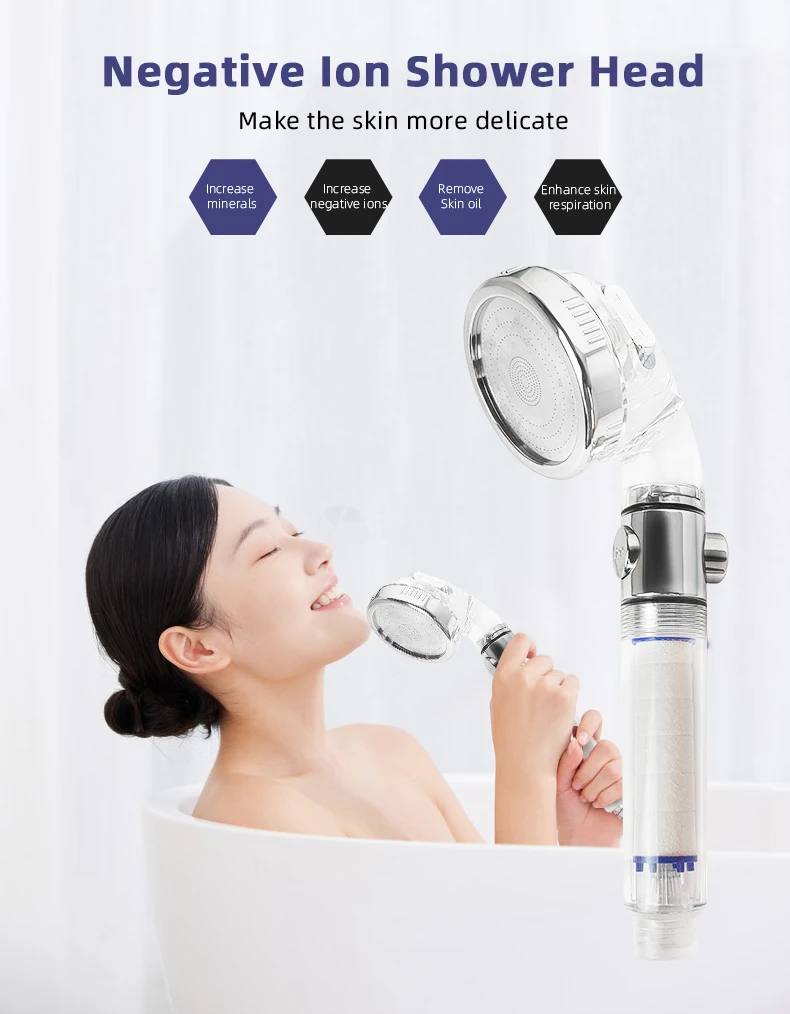 

3-layer filter cartridge PP cotton spray dual water purifier, removes impurities, making the skin smooth and elastic