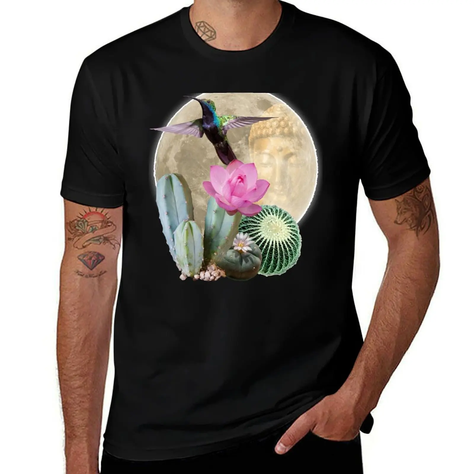 

Футболка Hummingbird Peyote Spirit, футболки большого размера, мужская винтажная футбольная футболка, персонализированная футболка, мужская футболка