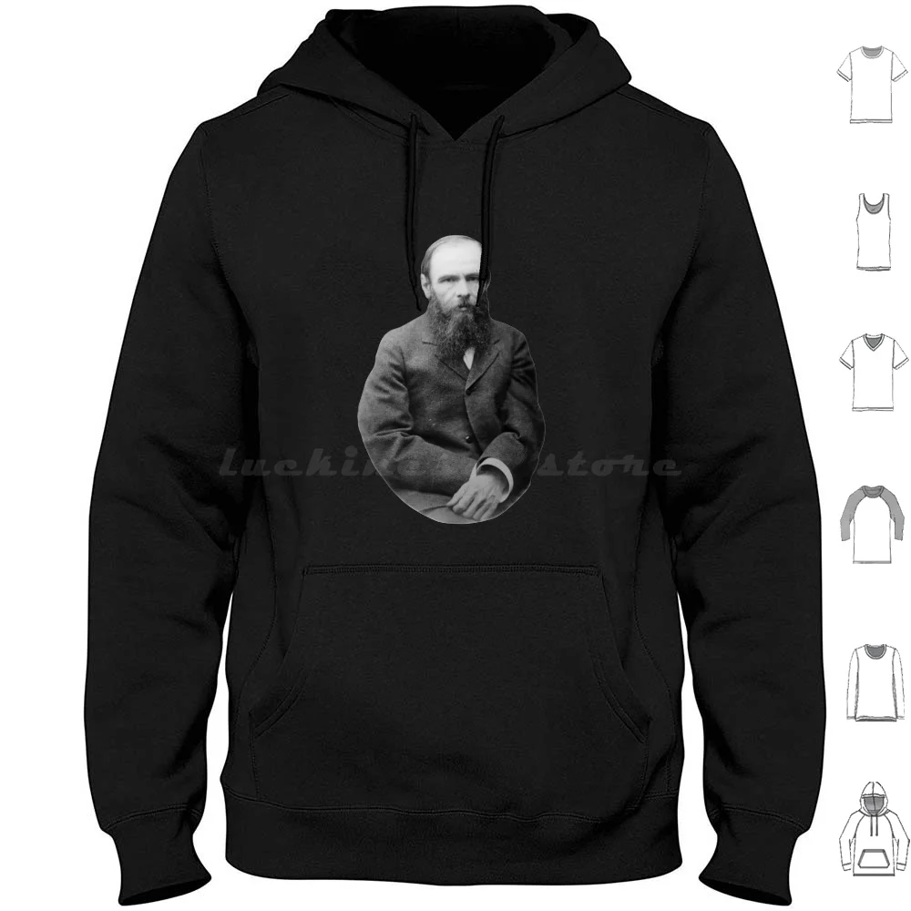 Fyodor Dostoevsky Hoodie Cotton Long Sleeve Dostoevsky Fyodor Dostoevsky Russia Russian Literature Russian Author Russian